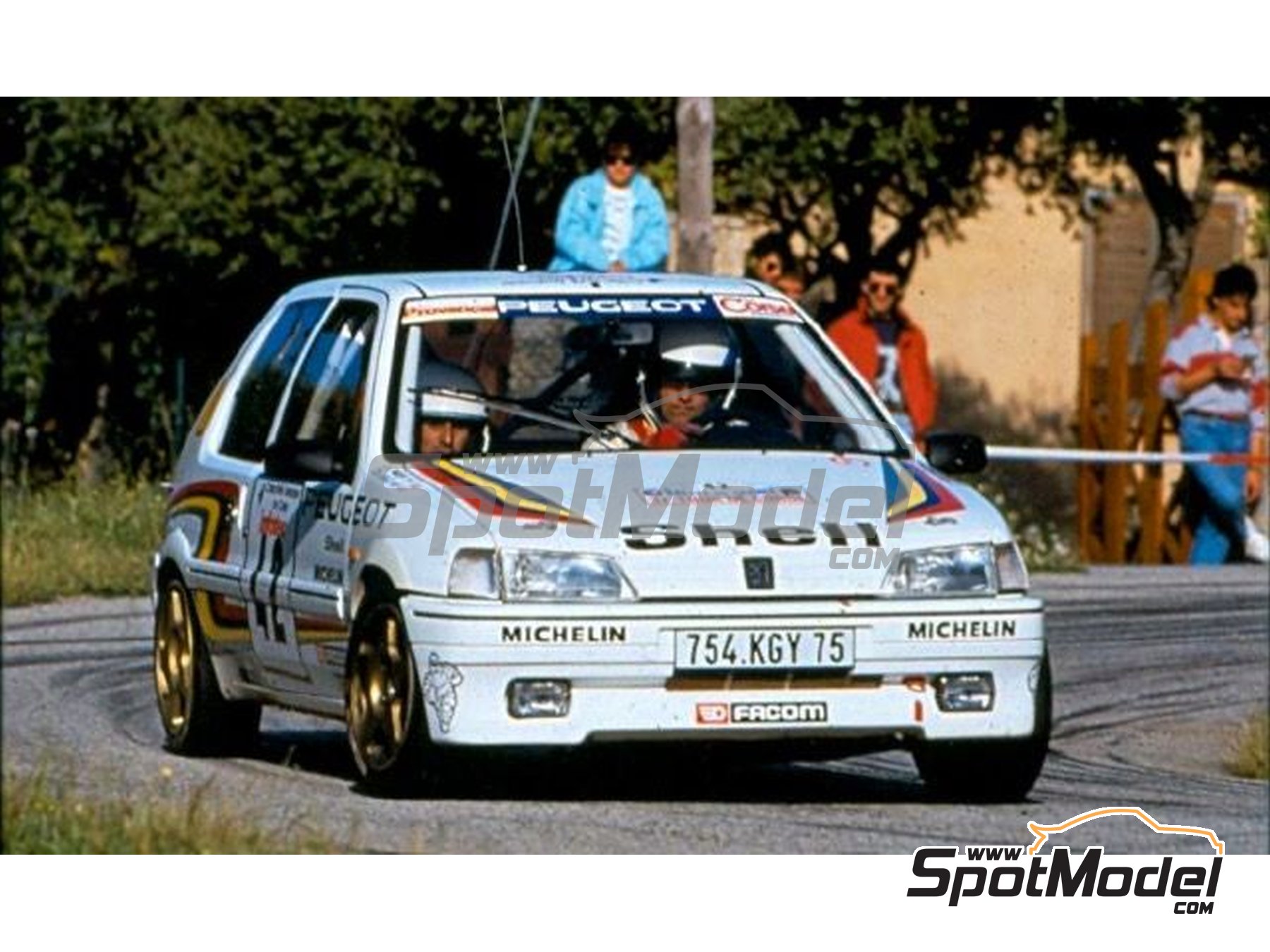 Peugeot 106 Xsi - Tour de Corse 1993. Car scale model kit in 1/43 scale  manufactured by Renaissance Models (ref. 002)